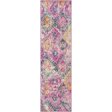 Safavieh 2 ft.-3 in. x 8 ft. Runner Madison Power Loomed Rug, Fuchsia and Blue MAD125F-28